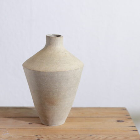 High handbuilt vase
