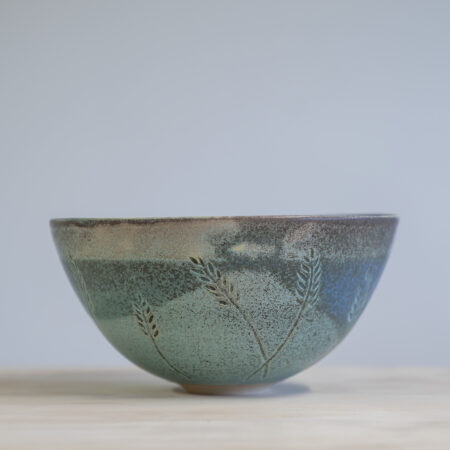 Large blue green bowl