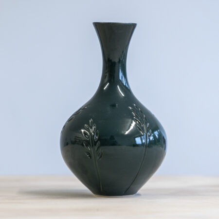Dark green budvase