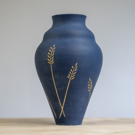 Large blue matte vase 2